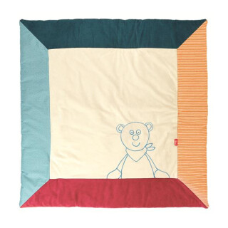 Sigikid bunte Krabbel/Kuscheldecke Bär Harvey Harvest 41038, 100x100cm